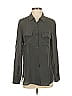 Moda International 100% Silk Gray Long Sleeve Silk Top Size S - photo 1