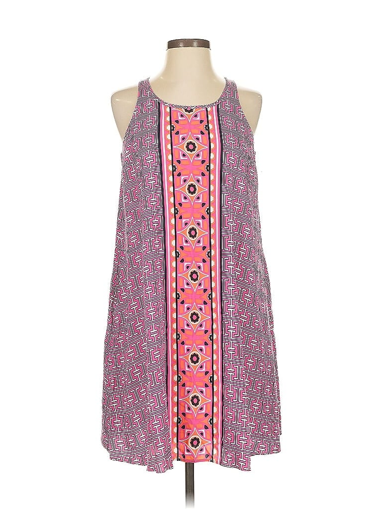 Crown & Ivy 100% Rayon Print Pink Casual Dress Size XS - photo 1