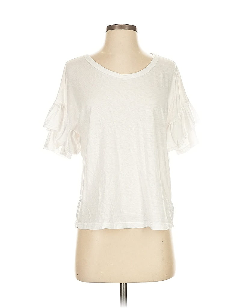Sundry 100% Cotton Ivory Short Sleeve Top Size XS - photo 1