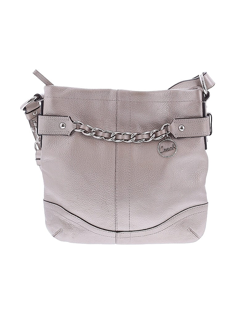Coach Factory 100% Leather Gray Black Leather Shoulder Bag One size - photo 1