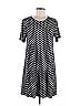 Ann Taylor LOFT Polka Dots Black Casual Dress Size M