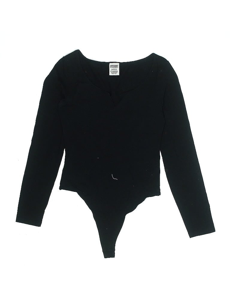 Pre-owned Victoria's Secret Pink Bodysuit In Black
