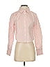 Lulus 100% Cotton Stripes Ivory Long Sleeve Blouse Size XS - photo 1