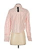 Lulus 100% Cotton Stripes Ivory Long Sleeve Blouse Size XS - photo 2