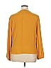 Soho JEANS NEW YORK & COMPANY 100% Polyester Yellow Long Sleeve Blouse Size XL - photo 2