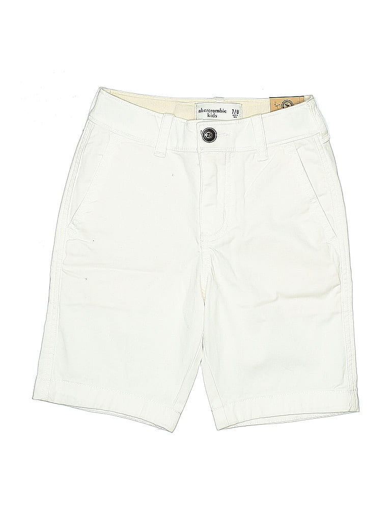 Abercrombie Solid Ivory Cargo Shorts Size 7 (big kids) - photo 1