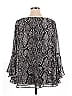 LIVI 100% Polyester Gray Long Sleeve Blouse Size 1X - photo 2