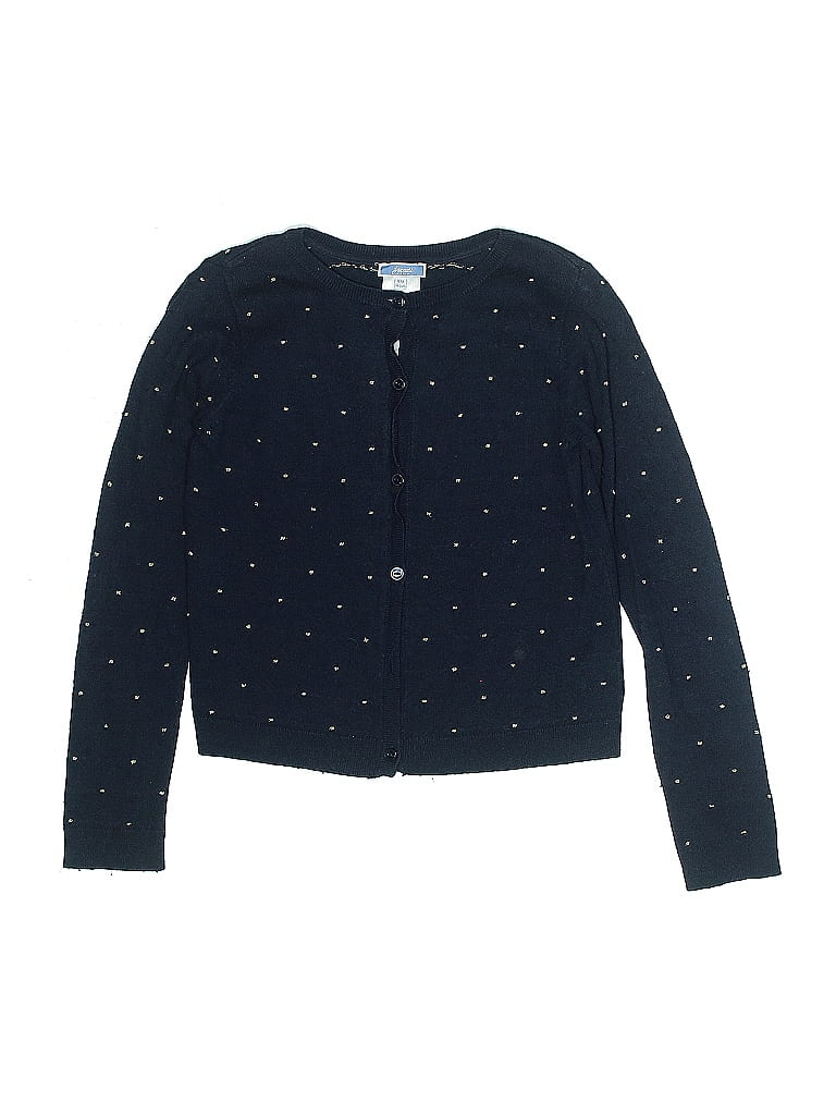 Jacadi Polka Dots Black Blue Cardigan Size 10 - photo 1