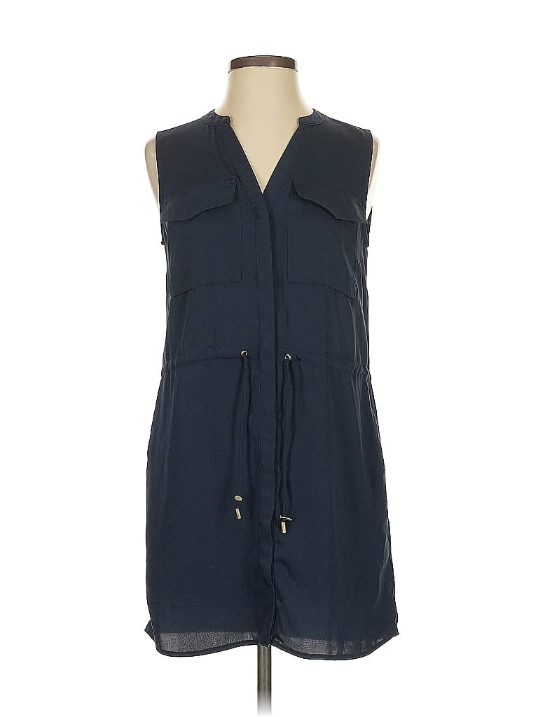 H&M 100% Polyester Blue Casual Dress Size 4 - photo 1