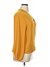 Soho JEANS NEW YORK & COMPANY 100% Polyester Yellow Long Sleeve Blouse Size XL - photo 4