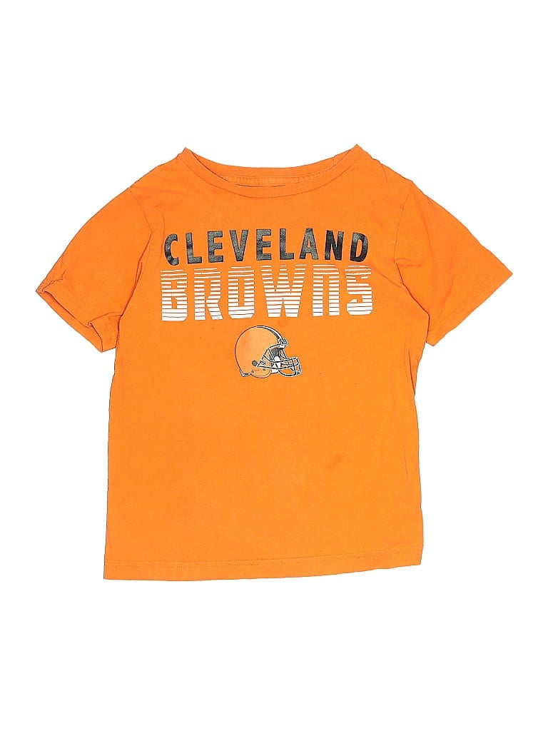 NFL 100% Cotton Orange Short Sleeve T-Shirt Size 4 - photo 1