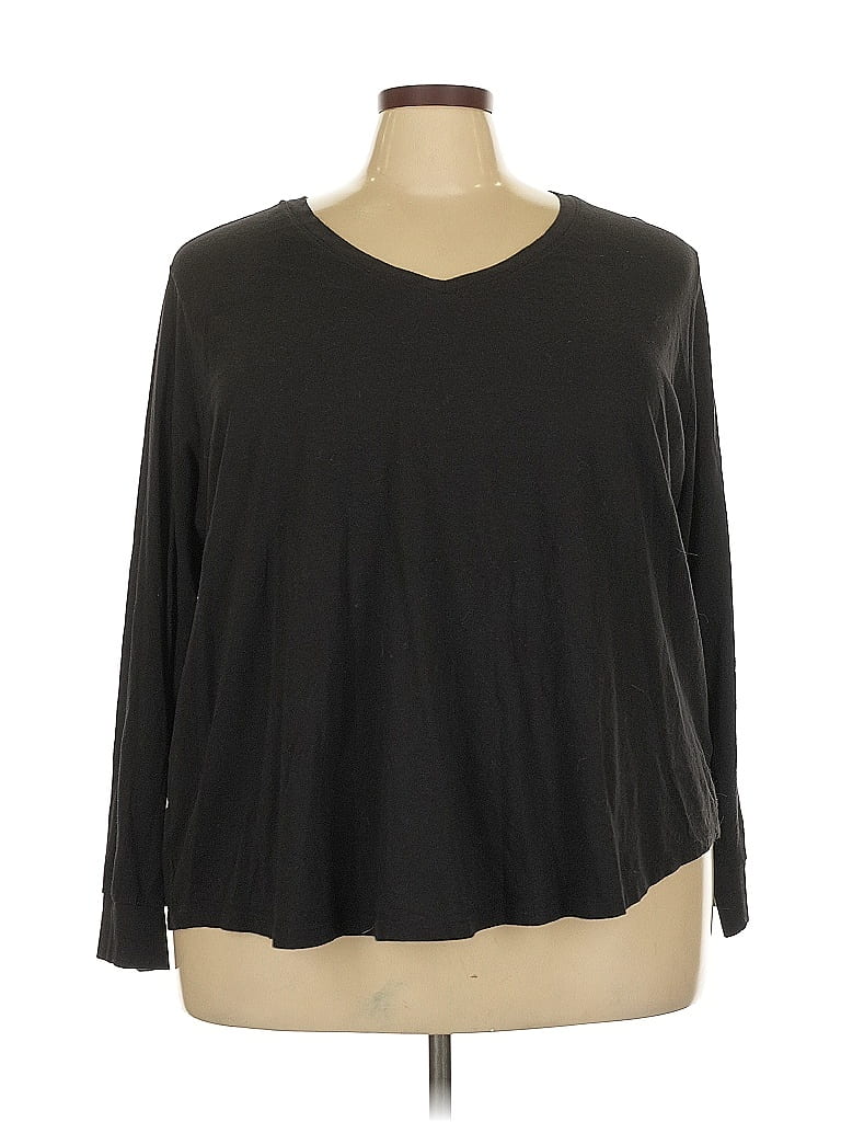 Terra & Sky Black 3/4 Sleeve T-Shirt Size 4X - photo 1