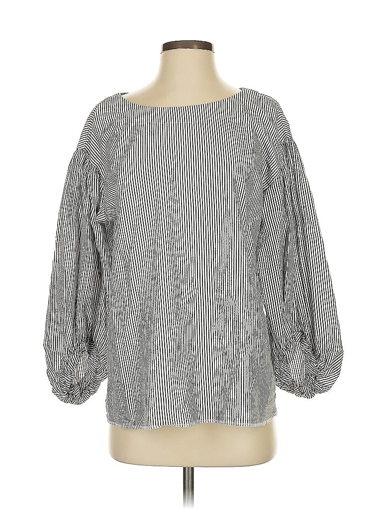 Pre-owned Banana Republic 3/4 Sleeve Blouse In Gray