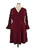 Alexia Admor Solid Burgundy Cocktail Dress Size 1X - photo 1