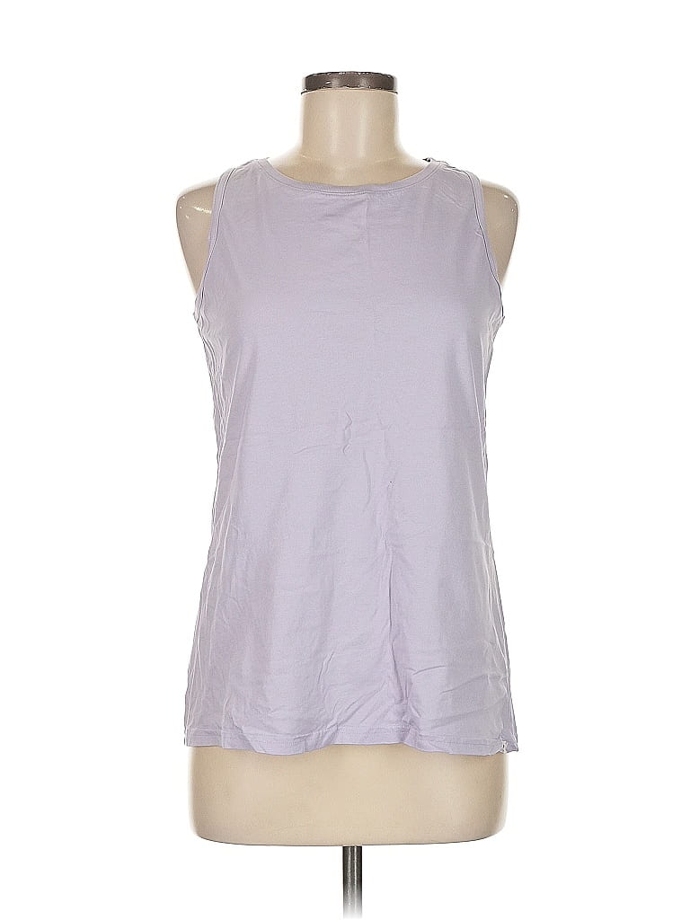 Pact 100% Cotton Purple Sleeveless T-Shirt Size M - photo 1