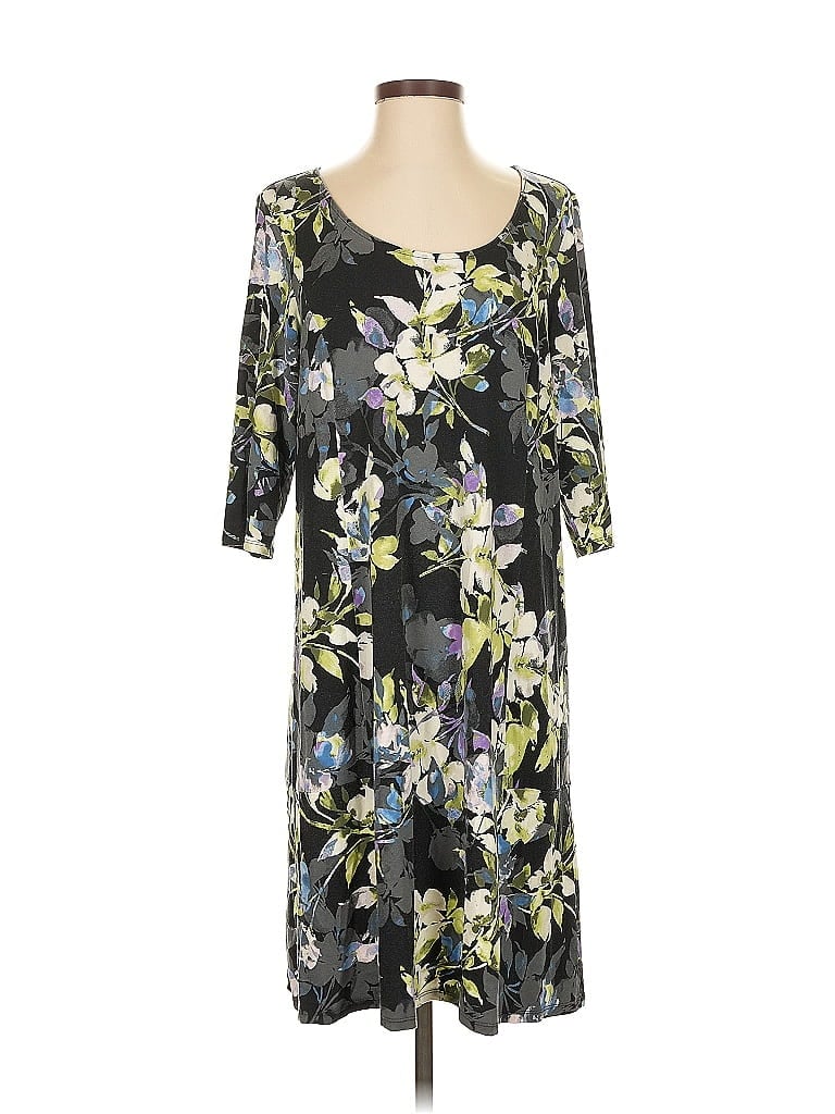 Pre-owned Jjill Casual Dress In Black