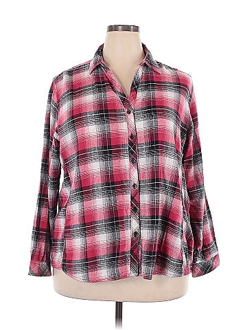 Indigo 3/4 Sleeve Button-Down Shirt (view 1)