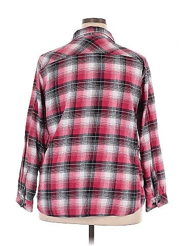 Indigo 3/4 Sleeve Button-Down Shirt (view 2)