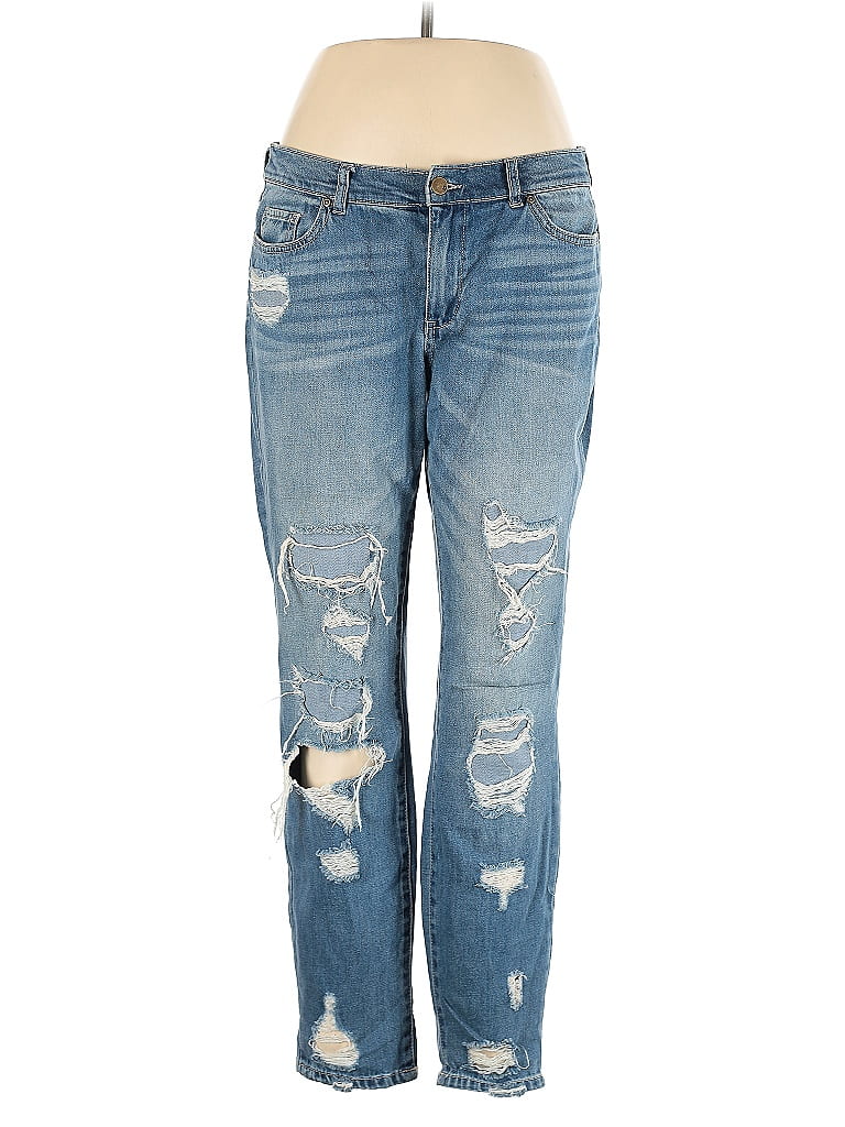 Soho 100% Cotton Hearts Blue Jeans Size 12 - photo 1