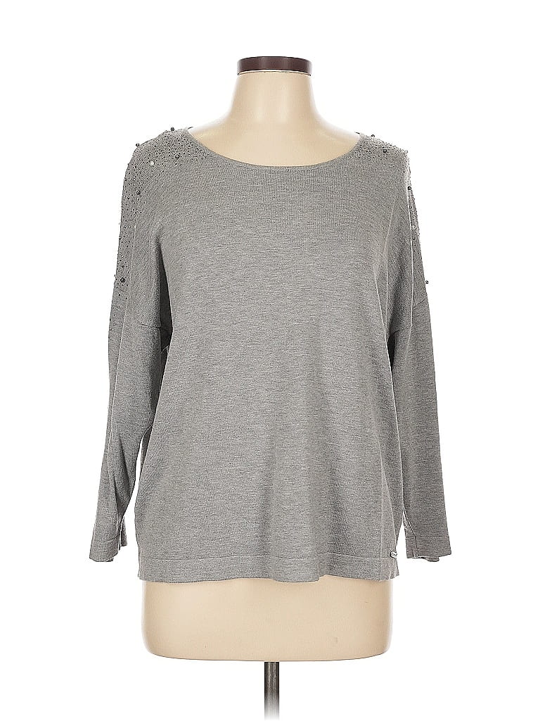 Pre-owned Calvin Klein Pullover Sweater In Gray
