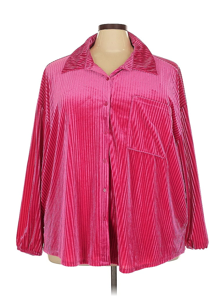 Terra & Sky Pink Long Sleeve Blouse Size 3X - photo 1