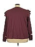 Tiny 100% Cotton Burgundy Long Sleeve Blouse Size 3X - photo 2