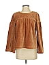 TeXTURE & THREAD Madewell Brown Long Sleeve Blouse Size S - photo 1