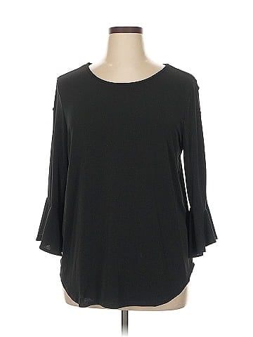 Green Envelope 3/4 Sleeve Top (view 1)