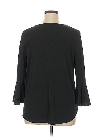 Green Envelope 3/4 Sleeve Top (view 2)