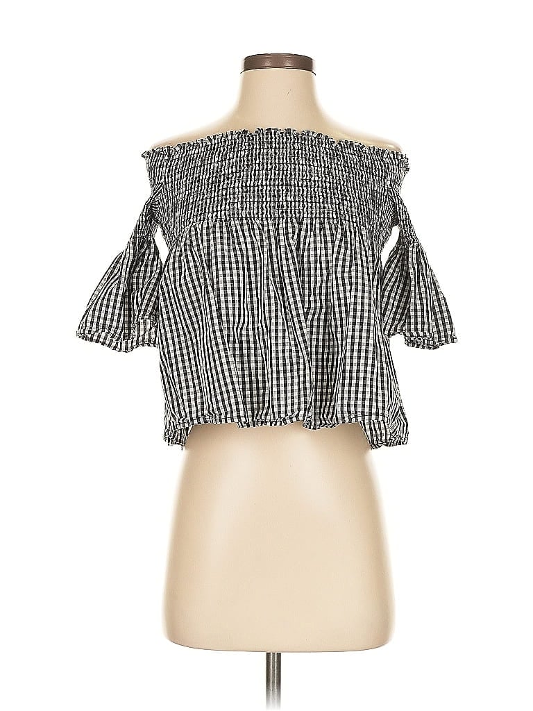 BB Dakota 100% Cotton Black 3/4 Sleeve Blouse Size S - photo 1