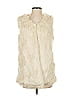 Xhilaration Ivory Faux Fur Vest Size S - photo 1