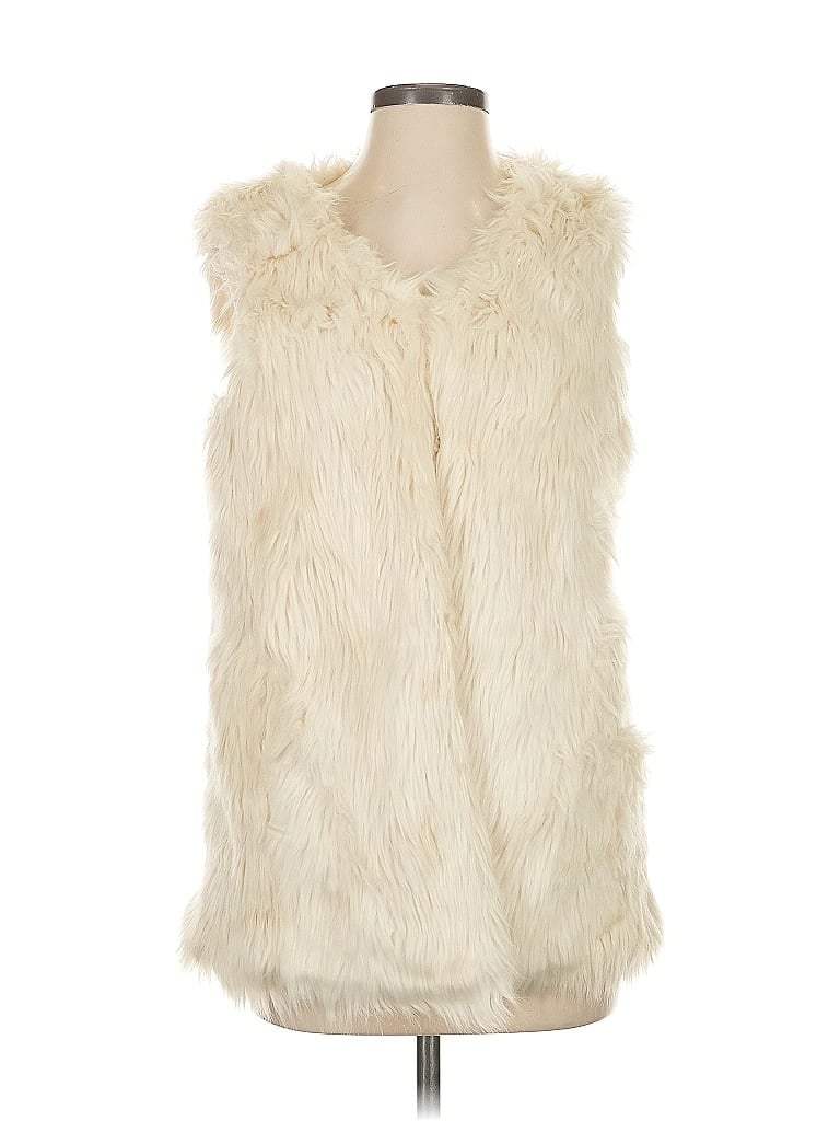 Xhilaration Ivory Faux Fur Vest Size S - photo 1