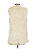 Xhilaration Ivory Faux Fur Vest Size S - photo 2