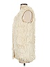 Xhilaration Ivory Faux Fur Vest Size S - photo 5