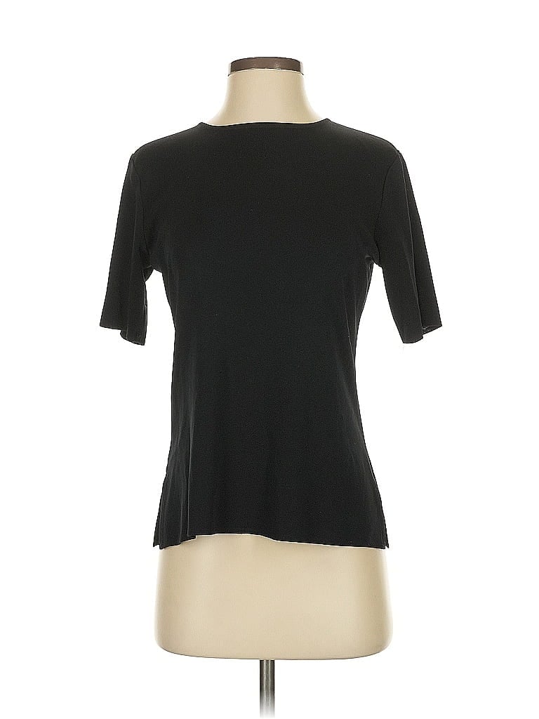 Pre-owned Misook Short Sleeve T-shirt In Black