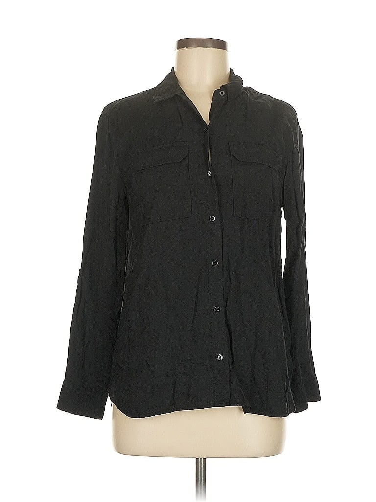 Click to view more detailed imagery on our partner's website Pre-owned Two By Vince Camuto Long Sleeve Button Down Shirt In Black