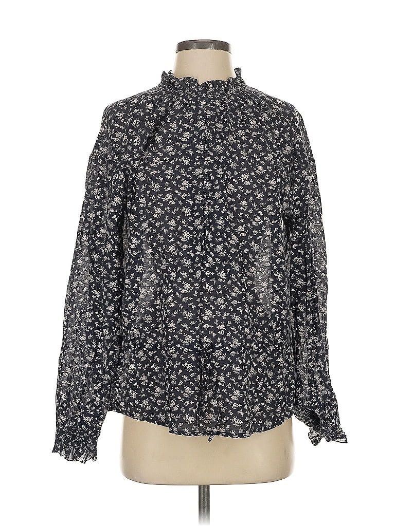 Pre-owned Joie Long Sleeve Blouse In Black