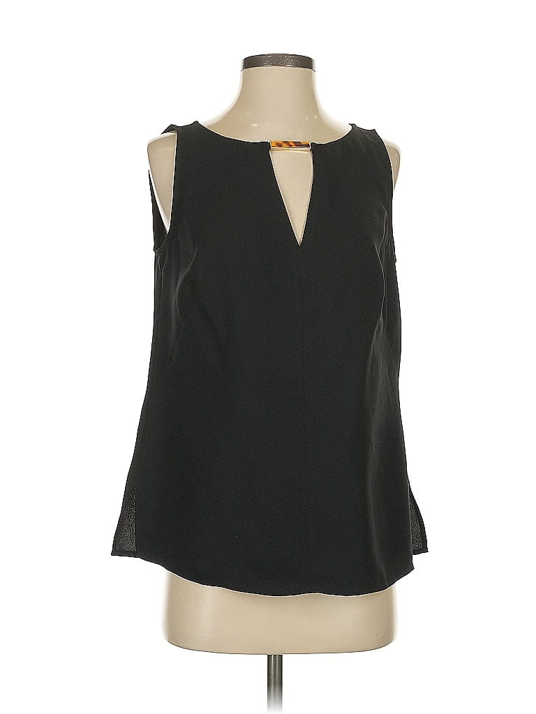 Pre-owned Ann Taylor Sleeveless Blouse In Black