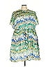 Frances Valentine 100% Viscose Print Green Casual Dress Size 3X - photo 1