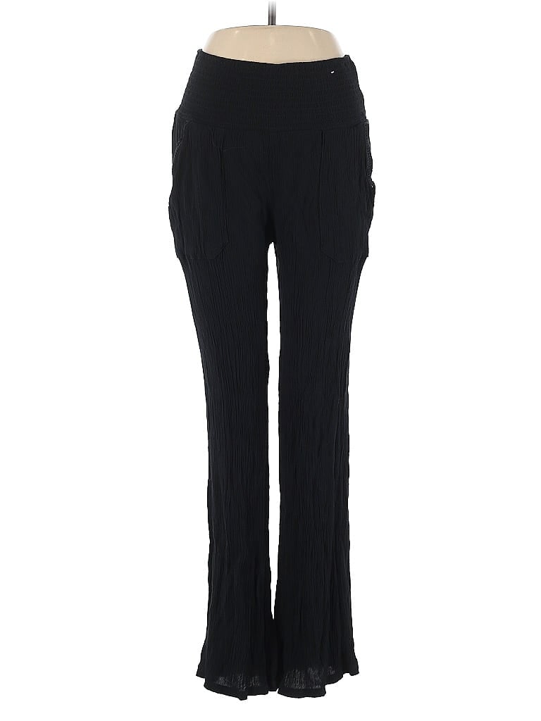 Three Dots 100% Rayon Chevron-herringbone Black Dress Pants Size S - photo 1