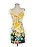 David Meister Tropical Yellow Cocktail Dress Size 4 - photo 1