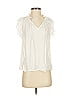 Current Air 100% Polyester Ivory Short Sleeve Blouse Size S - photo 1