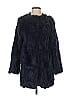 Adrienne Landau 100% Rabbit Fur Blue Rabbit Fur Coat Size S - photo 1