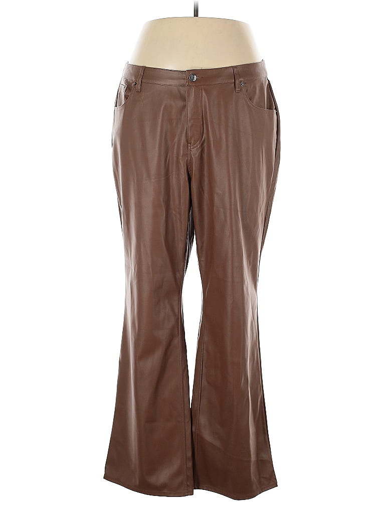 Pre-owned Wild Fable Faux Leather Pants In Brown