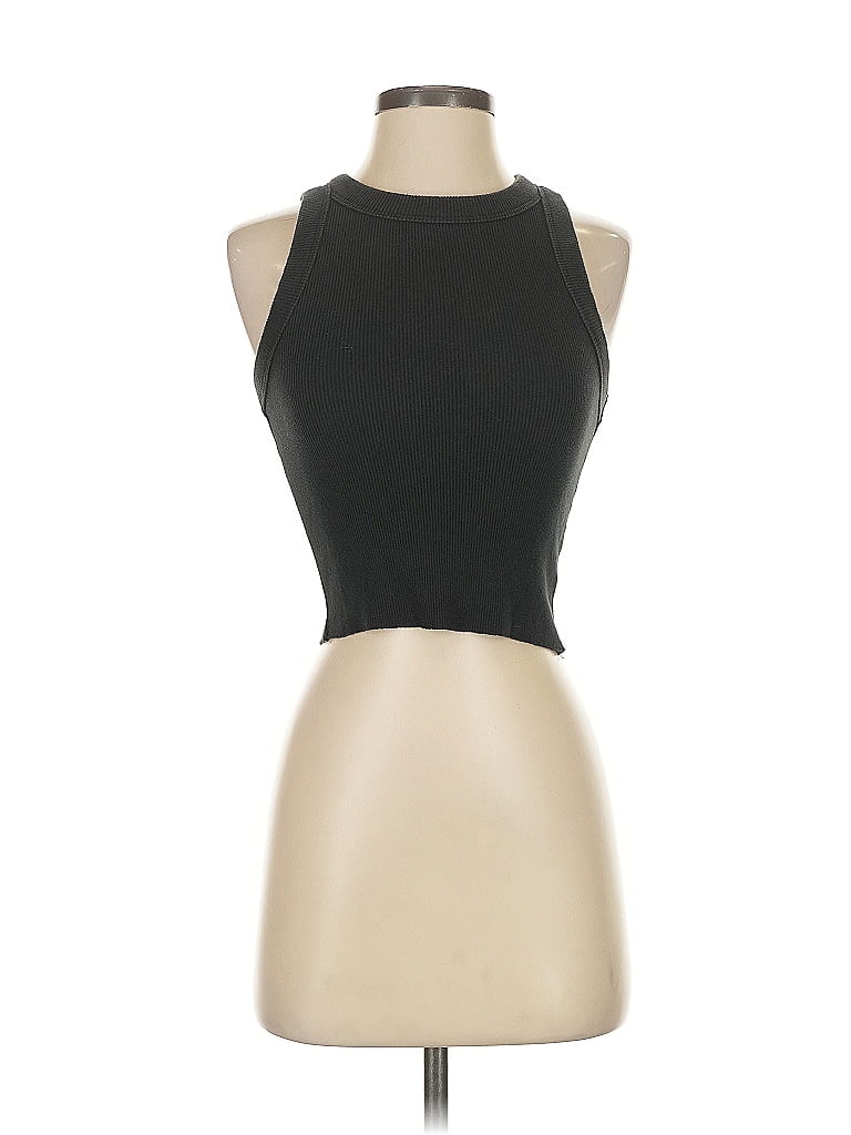Pre-owned Aerie Tank Top Black Halter Neckline Tops