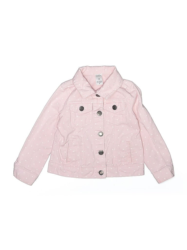 Carter's 100% Cotton Pink Denim Jacket Size 4 - photo 1
