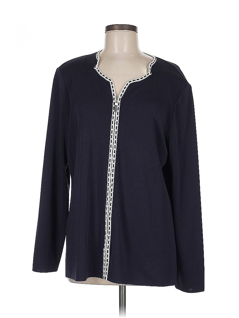 misook 100% Acrylic Solid Blue Jacket Size M - photo 1