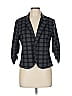 Charlotte Russe Checkered-gingham Gray Blazer Size L - photo 1