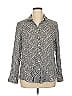 Foxcroft 100% Tencel Animal Print Gray Long Sleeve Button-Down Shirt Size 18 - photo 1