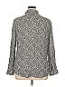 Foxcroft 100% Tencel Animal Print Gray Long Sleeve Button-Down Shirt Size 18 - photo 2